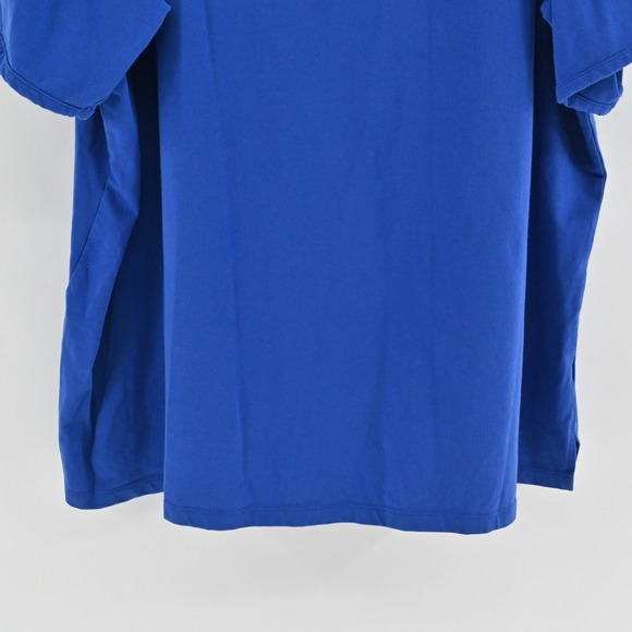 Quacker Factory Womens Lace Sleeve Knit Royal Blue Top Size 3X Faux Pearl Detail - Picture 9 of 11